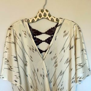 Lovestitch Surplice Open Back Blouse